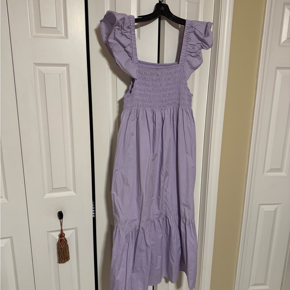 Lavender OPT Ruffle Sleeve Dress